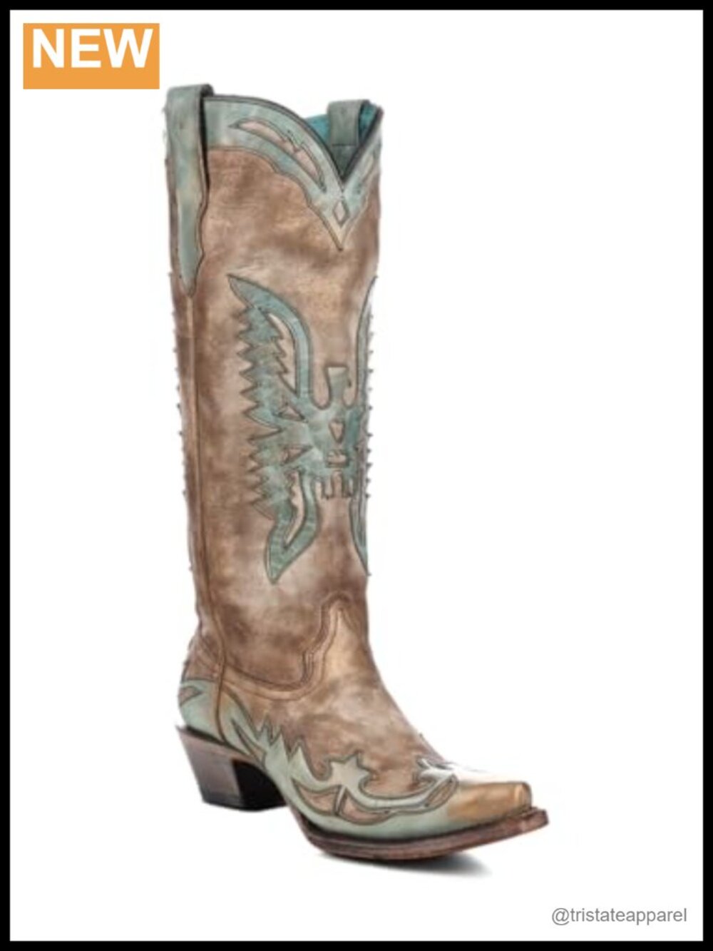 Women's Leather Knee High Boots Snip Toe Western Boots Pull On Block Heel